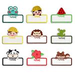 HVSWLY 9 PCS Cute Clothing Labels, Self Adhesive Embroidered Cloth Children's Name Tags, Write-On Name Labels for Children's Clothes, Bags, Name Patch Personalized Tag