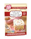 XO Baking Co. Gluten Free Small Batch Confetti Cupcake & Cake Mix - Includes Sprinkles Without Artificial Dyes; Non-GMO; Rice Free; Peanut Free; No Preservatives, Artificial Flavours or Colours, 283g