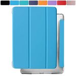 DuraSafe Cases for iPad 9.7 Inch 2014 Air 2 Generation [ Air 2nd ] A1566 A1567 MH2V2HN/A MH2W2HN/A MH2U2HN/A MGL12HN/A Magnetic Dual Angle Stand with Honeycomb Pattern Clear Back Cover - Blue