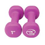 Fitness Mad Neoprene Dumbbells | Pair of Dumbbells | Home Exercise & Studio Use | Cast Iron Body with Neoprene Coating | Weights 0.5kg - 6kg, Multi Coloured & Black