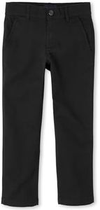 The Children's Place Boys Stretch Skinny Chino Pants,Black Single,7