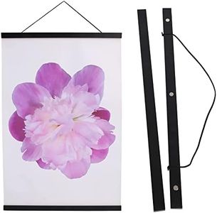 Aynoo Magnetic Poster Hanger Frame 16x24 16x22 16x20 Poster Frame 16 Inch Wide 1 Pack Magnetic Poster Hanger Frame Pine Wood,16" Wide,Black,1Pack