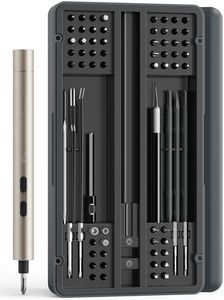 iFu Mini Electric Screwdriver, 90 in 1 Precision Screwdriver Set – Small Cordless Power Screwdriver with LED Light & 64 Magnetic Bits, Repair Tool for Phone Laptop Camera Watch Computer