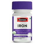 Swisse Iron Supplement with Vitamin C & Vitamin B12-30 Tablets | For Both Men & Women