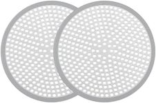 Ohtomber Shower Drain Hair Catcher - 2PCS 4.72” Shower Stall Sink Drain Cover Strainer, Stainless Steel Bathtub Hair Trap Stopper, Bathroom Floor Drain Hair Filter Screen Protector with Silicone Rim