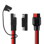 iGreely 10 AWG Solar Connector to SAE Extension Cable for Goal Zero Yeti, Suaoki, Renogy Portable Solar Generator Power Station 2Ft/60cm