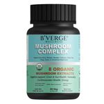 B'VERGE® Mushroom Complex Capsules- Lions Mane, Reishi, Cordyceps, Shiitake, Maitake, Turkey Tail, Oyster and Chaga - Nootropic Brain Supplements (60 Capsules, 60.0)