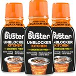 Buster Kitchen Sink Unblocker 150g x 3 - Kitchen Sinks, Plug and Drain Unblocker - Drain Cleaner That Blasts Fat & Food Debris - Fast-Acting Plughole Unclogger, Clears Blockages & Slow-Draining Water