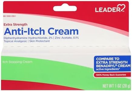 LEADER Anti-Itch Cream Extra Strength, Topical Analgesic, Skin Protectant, Outdoor Itch Relief for Poison Ivy and Insect Bites, for Adults and Kids, Diphenhydramine Hydrochloride 2%, 1 oz