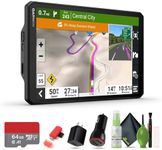 Garmin RV 895 GPS RV Navigator, 8” Large Easy-to-Read, Custom Routing, High-Resolution Birdseye Satellite Imagery, Directory of Parks and Services, Landscape/Portrait View Display Bundle