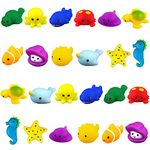 DIYDEC 24pcs Mochi Squishy Toys, Mini Kawaii Sea Animals Squishies Soft Squeeze Fidget Toys Stress Relief Toys Party Bags Fillers for Boys Girls Birthday Party Favors