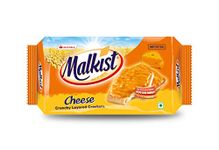 Malkist Cheese Flavoured Crunchy Layered Cracker - Cheese Coated Biscuit 138gm (12 Piece Per Pack) (Pack of 6)