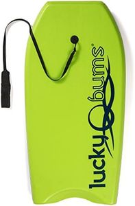 Lucky Bums Boogie Board for Kids and Adults - Body Boards for Beach, River, & Lake, Mini Wakeboard with EPS Core Slick Bottom and Leash, Green, 37-inch