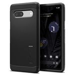 Spigen Tough Armor Back Cover Case Compatible with Google Pixel 7a (TPU + Poly Carbonate | Black)