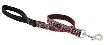 Traffic Leash by Lupine 3/4" Wide El Paso Design 2-Foot Long with Padded Handle