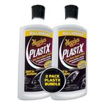 Meguiar's PlastX Clear Plastic Polish, Fast & Easy Plastic Restorer for Headlights, Taillights, Soft Top Windows, and More, Remove Scratches, Cloudiness, Yellowing, and Oxidation, 296ml (10 fl oz)
