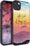 Bible Verse with God All Things are Possible Positive Christian Quotes Rubber Phone Case for iPhone 15 14 13 12 11 Pro Max XR Samsung Galaxy S23 S23 S22 S21 S20 FE Ultra Plus A03S A53 Moto Pixel