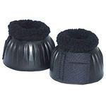 Intrepid International Fleece Top Bell Boots for Horses, Horse Boots with Velcro Attachment, Comfortable Bell Boots Protects from Overreaching During Riding or Turnout