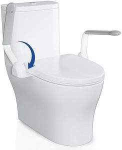 DOZAWA Toilet Safety Rails for Seniors, Heavy Duty Toilet Rails with Foldable Handles, Space-Saving Toilet Assist Arms, Toilet Bars for Elderly, Pregnant, Mobility Impaired, Support Up to 480LBS