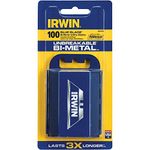 Irwin 2084400 Bi-Metal Blue Utility Blade, 100-Pack