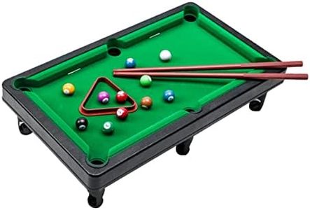 Kisangel Small Pool Table for Boys and Girls Toy Billiards Mini Billiards Game Tabletop Portable Realistic Billiard