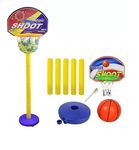 Kid Kraze® Big Basketball Set for Kids with Adjustable Stand, Basketball Hoop for Kids, Kids Sports Basketball Toys, Indoor and Outdoor Games for Boys & Kids