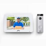Godrej SeeThru NeX Touch Video Door Phone | 7" HD Touch Display, WiFi Mobile Connectivity, 2MP 1080P Outdoor Camera with Angular Bracket, 2-Way Talk, IR Night Vision, Controls 1 Lock
