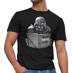 STAR WARS Darth Vader Dark Side Empire Improving Vader Funny Humor Pun Adult Men's Graphic Tee T-Shirt (Black, Medium)