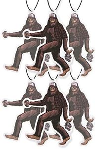 Sasquatch Car Air Freshener, Car Air Fresheners Scented With Premium Oils By Fresh Fresheners (6 Pack)
