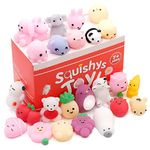 SEKEAHU Mochi Squishys Toys, 25pcs Squishy Stocking Stuffers Fillers, for Kids,Party Favors for Kids Teens Adults Boys Girls, Birthday Party Favors for Kids 4-8 8-12