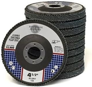 Benchmark Abrasives 4-1/2" x 7/8" Premium High-Density Jumbo Zirconia Type 29 Flap Discs for Sanding, Stock and Rust Removal, Finishing, Grinding, Deburring (200 Pack) - 60 Grit