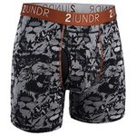 2UNDR Men's Swing Shift 6" Boxer Brief Underwear (Loin King, Medium)