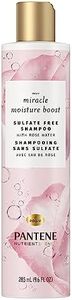 Pantene Nutrient Blends Miracle Moisture Boost Rose Water Shampoo for Dry Hair, Sulfate-Free, Paraben-Free, Safe for Color-Treated Hair, 285 mL