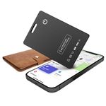 Slim Wallet Tracker Compatible with Apple Find My (iOS only), 1.8mm Ultra-Slim, Rechargeable Battery, Smart Finder, IP68 Waterproof, Bluetooth Card for Wallet, Passports, Luggage