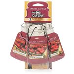 Yankee Candle Car Jar Scented Air Freshener | Black Cherry | 3 Count