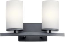 KICHLER 45496BK Crosby Vanity, 2-Li