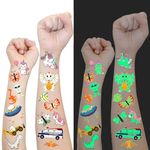 Jatidne Party Bag Fillers for Kids Temporary Tattoo Stickers 300 styles(25 Sheets) Mixed Design(Dinosaur, Unicorn, Butterfly, Car, Space) for Boys and Girls Party Favours Kids Party Games