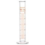 stonylab 1-Pack Graduated Cylinder, Borosilicate Glass 50 ml Heavy Wall Graduated Glass Measuring Cylinder