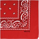 One Piece Novelty Bandanas Paisley Cotton Handkerchief (Red)