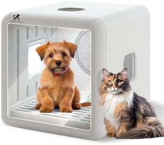 EssentialPets 65L Pet Grooming Dryer Box - Quick, Low Noise, Self Dry, Portable & Fast Hair Drying for Dogs, Cats, and Small Pets with Temperature and Timer Control, Spa Treatment