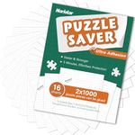Nariolar Ultra Adhesion Puzzle Glue Sheets; 16 Jigsaw Puzzle Saver Sheets for 2 x 1000-Piece Saver, Easy Preservation in Minutes
