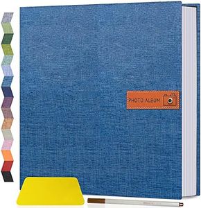 Popotop Large Photo Album Self Adhesive 4x6 5x7 8x10 Scrapbook Album DIY Picture Book,Gifts for Mom,Family Baby and Wedding,with Metal Pen and Plastic Board