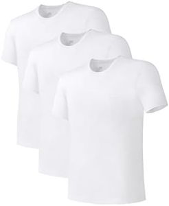 DAVID ARCHY Maglietta Intima da Uomo Confezione da 3 Magliette in Rayon di bambù Morbido e Confortevole Magliette Traspiranti Magliette Intimo Girocollo