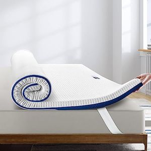BedStory 10CM Topper Singolo 80x190 cm, Topper in Memory Foam con Infuso di Gel, Correttore Materasso con Angoli Elastici, Topper con Rimovibile e Lavabile