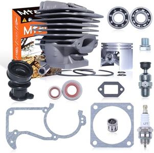 Mtanlo 48mm Cylinder Piston Gaskets Kit for Stihl MS360 036 PRO 034 AV Super MS340 Chainsaw Intake Manifold Crank Bearings Oil Seal Decompression Valve Needle Bearing