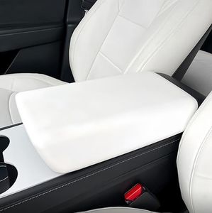 frani Center Console Armrest Cover Designed for Tesla Model 3 2017-2023, Model Y 2020-2025,Tesla Model 3 Model Y Center Console Accessories White