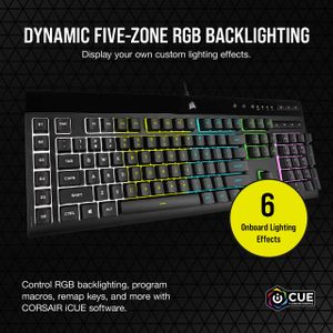 CORSAIR K55 RGB PRO Gaming Keyboard – Customizable Backlit Keys