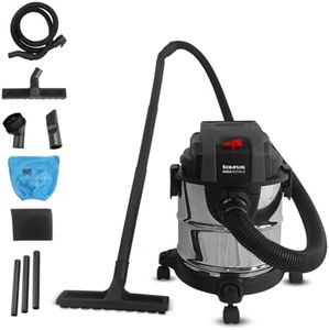 Taurus by INALSA Wet and Dry Vacuum Cleaner for Home,12 LTR Capacity,1200 W,17 kPa Suction,Blower Function,HEPA Filter,Wet Vacuum Cleaner for Sofa, House Cleaning,Stainless Steel Body-Ateca Active 12