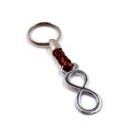 Claro Schmuck Key Ring, Infinity Symbol on Leather Band, Unisex-Adults