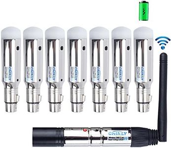 CHINLY 8pcs DMX512 DMX Dfi DJ 2.4G 7 Charging Wireless Receiver Built-in Battery & 1 Transmitter LED Lighting Control for LED Stage Par Party Light